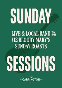 Sunday Sessions at The Carrington Surry Hills, including live music, $12 Bloody Marys & Sunday roasts